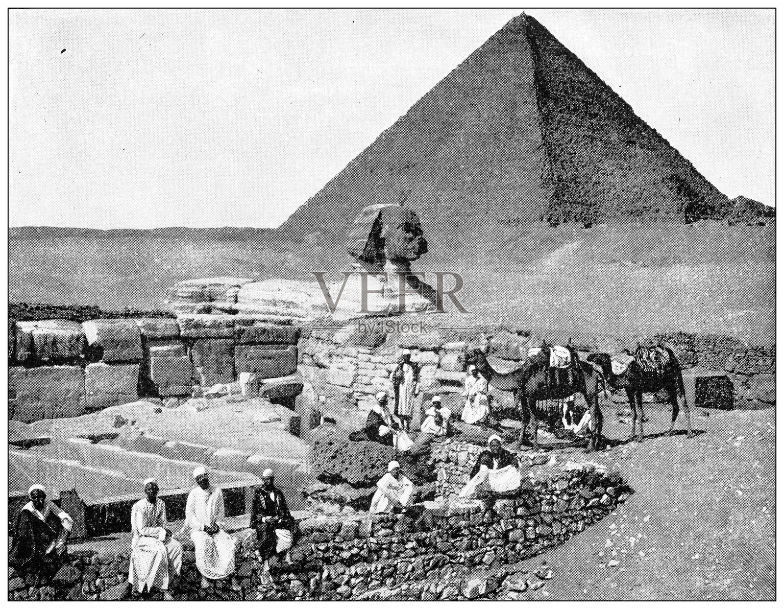 古董照片：埃及插画图片素材