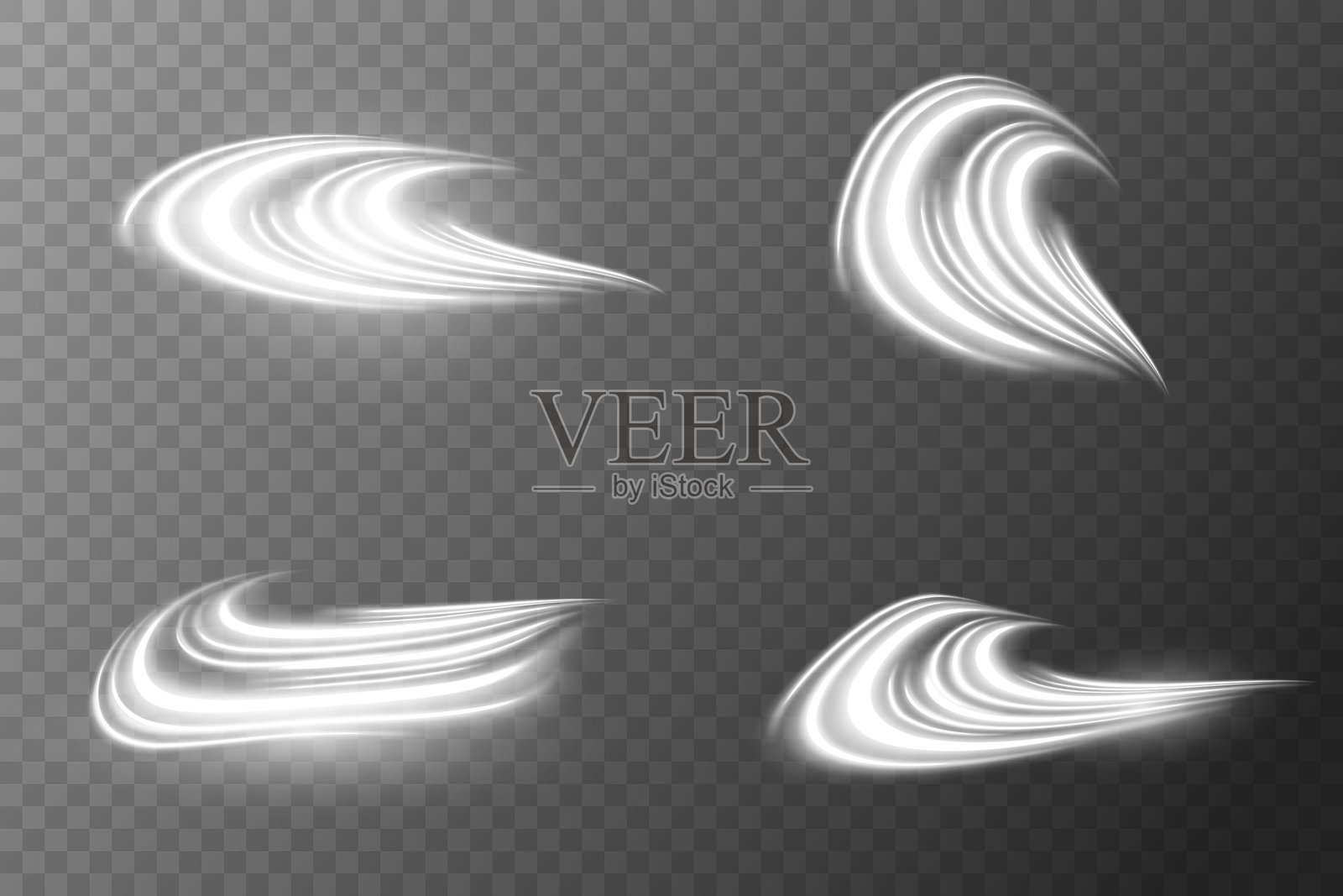 未来主义霓虹灯线条合集高速效果插画图片素材