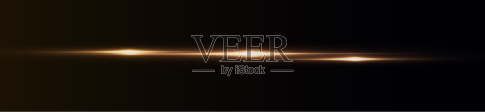 黄色线条水平镜头，光晕，激光束，光晕，光线，黑色背景上的发光条纹，抽象发光背景。插画图片素材