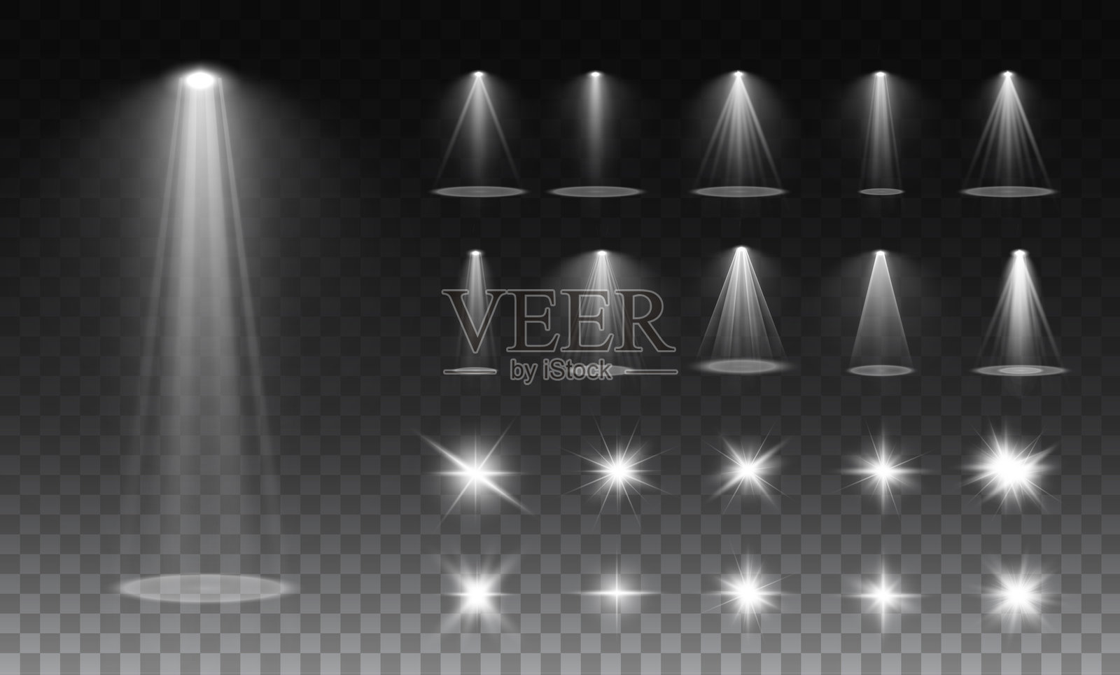 聚光灯光效插画图片素材