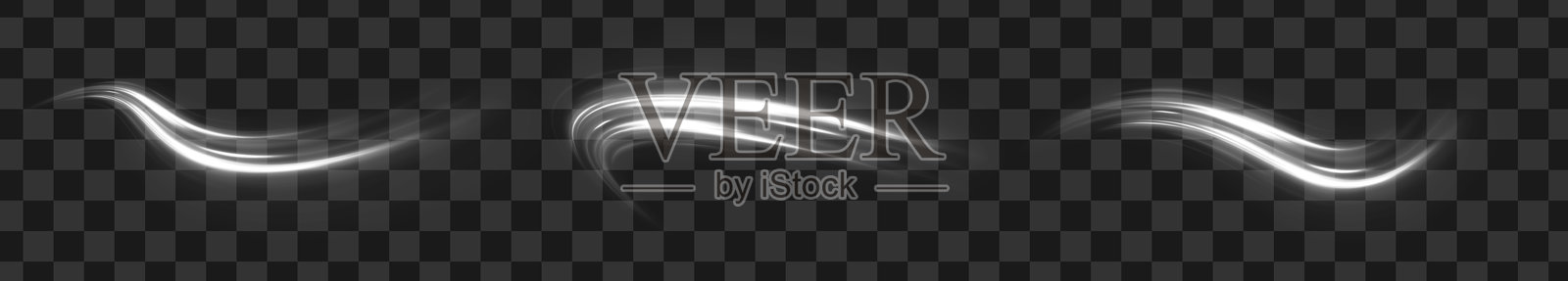 发光的白色速度线 扭曲的白线插画图片素材