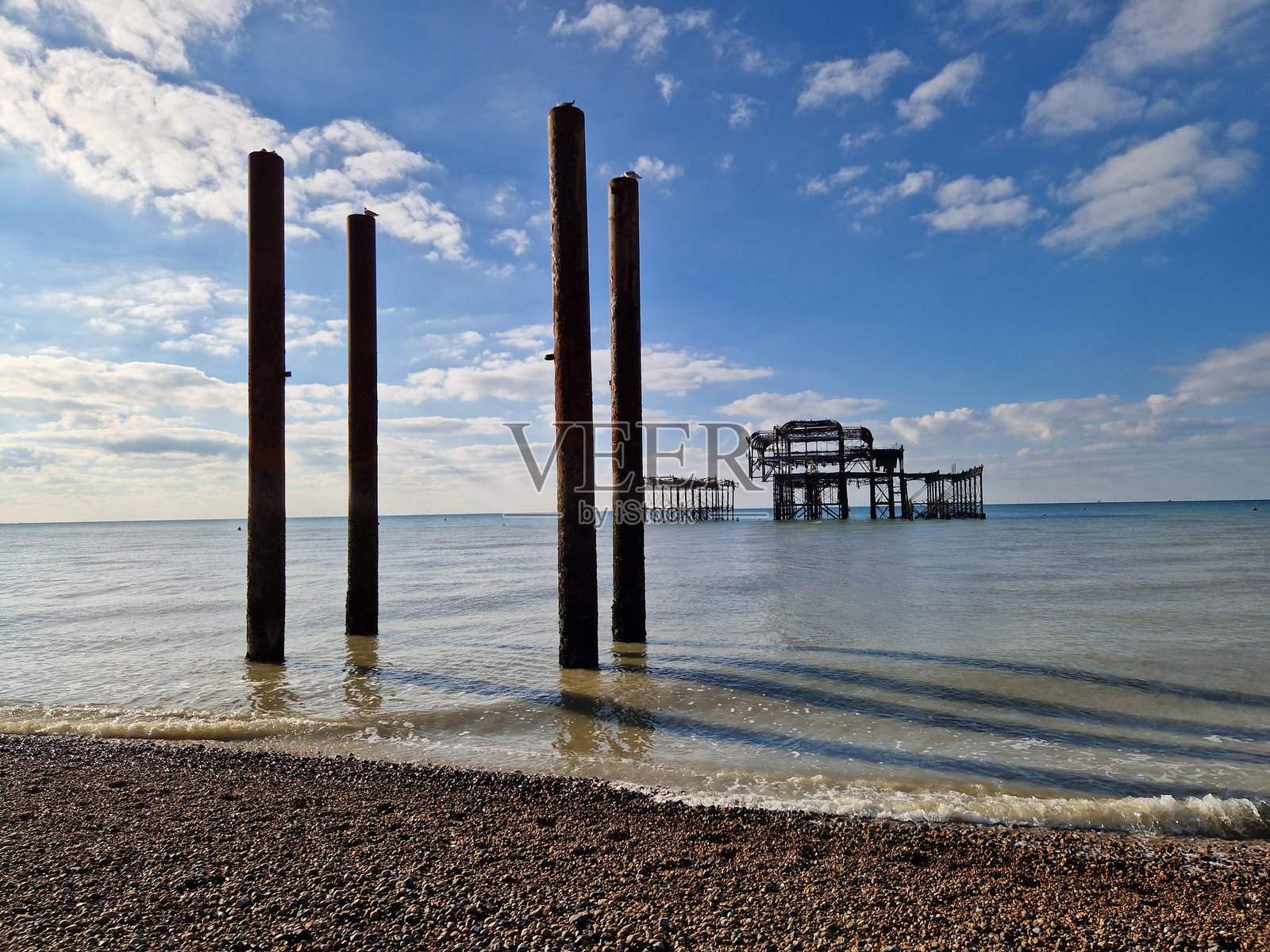 布莱顿西码头照片摄影图片