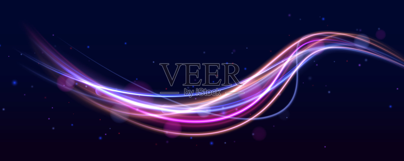 大数据流量可视化，动态高速数据流量传输插画图片素材