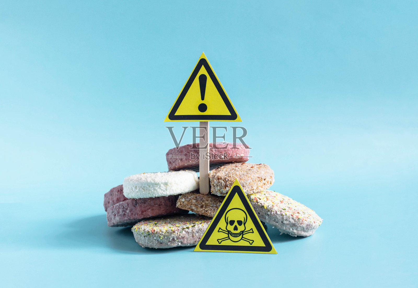 警告：长期食用半成品和快餐的危害照片摄影图片