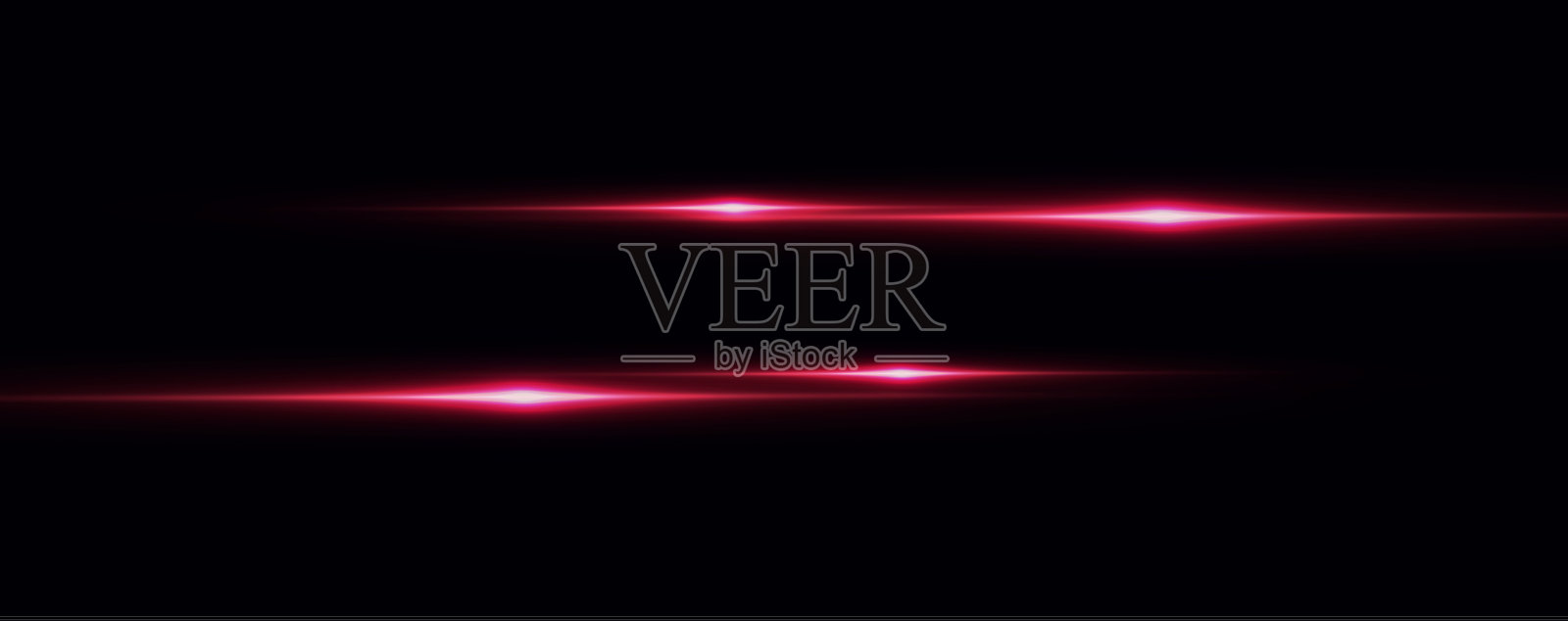 红色横线镜头，光晕，激光束，光晕，光线，黑色背景上的发光条纹，抽象发光背景。插画图片素材