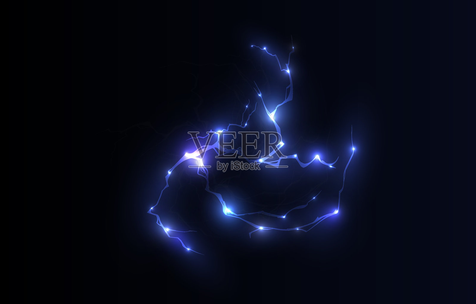 透明背景上的闪电、光、雷声和火花。强大的粉色球形闪电。一个环内强烈的电能。金色、红色、绿色、白色、蓝色、橙色、粉色、黄色。插画图片素材