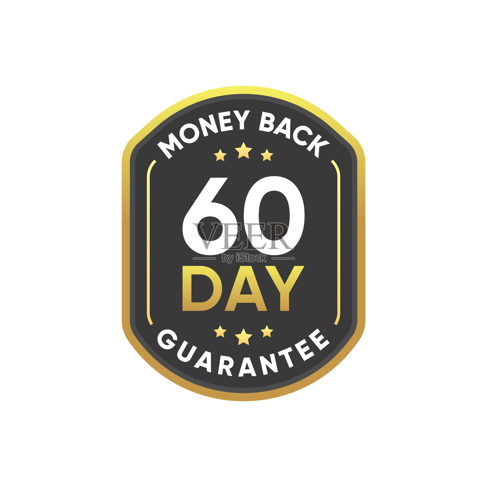 60天退款保证徽章矢量设计插画图片素材