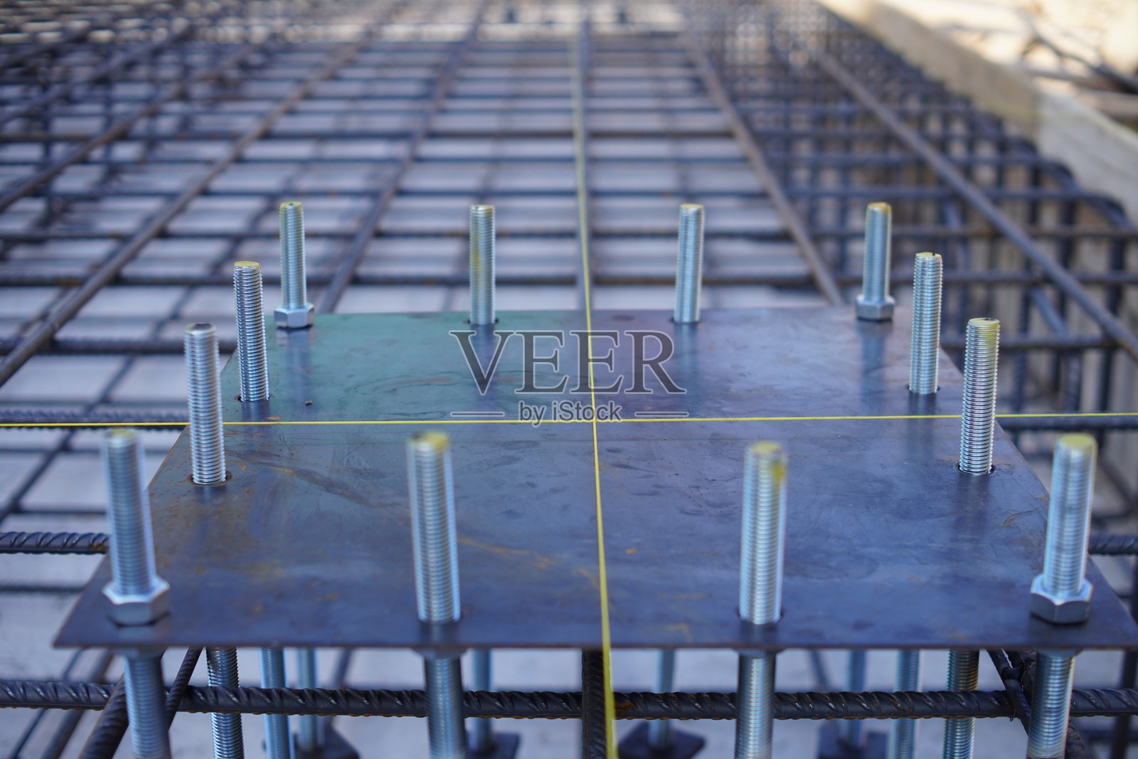 用于标记和对齐的黄色绳索照片摄影图片