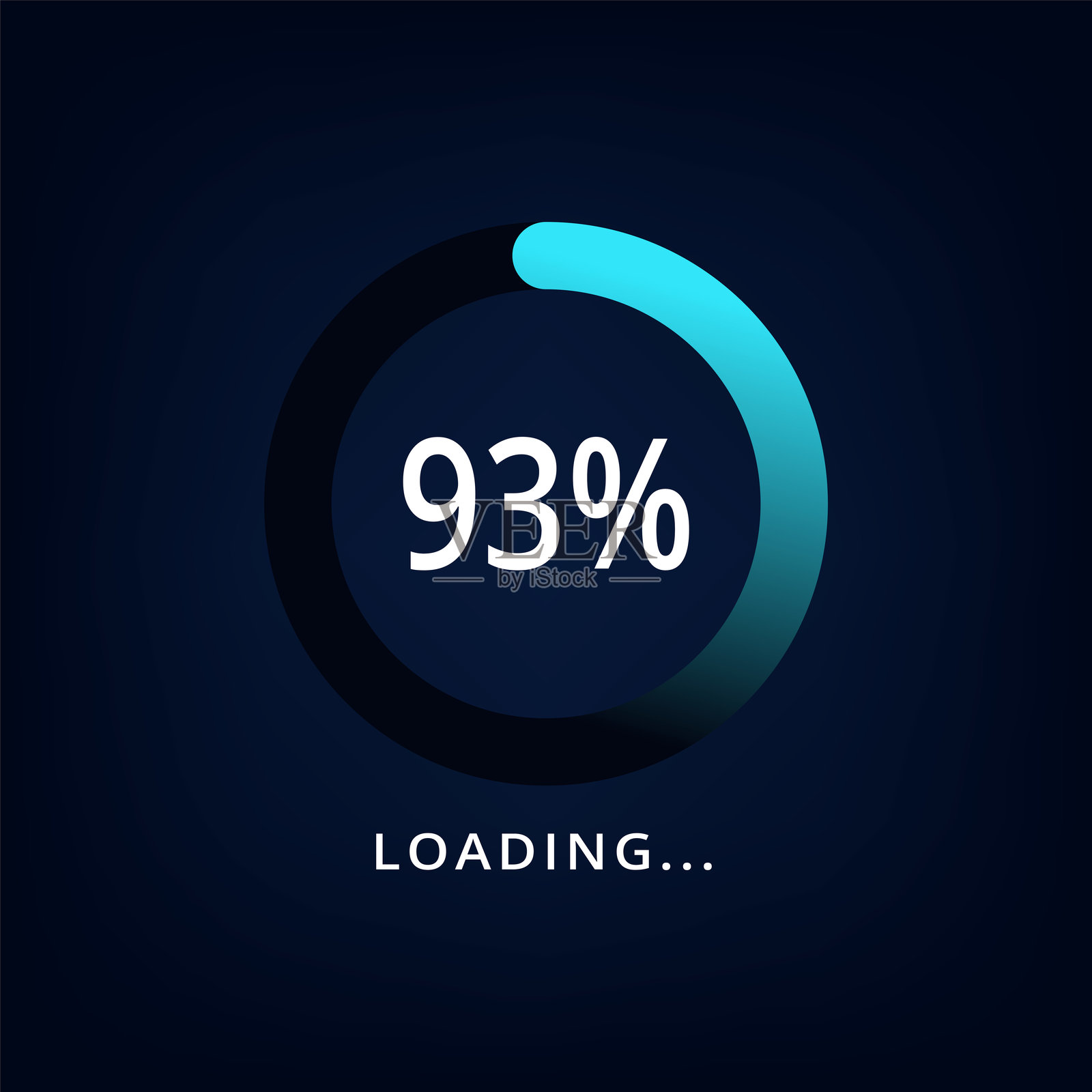 加载条 93% 进度插画图片素材