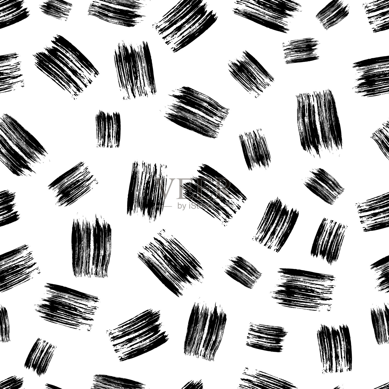 手绘涂鸦污迹的无缝图案插画图片素材