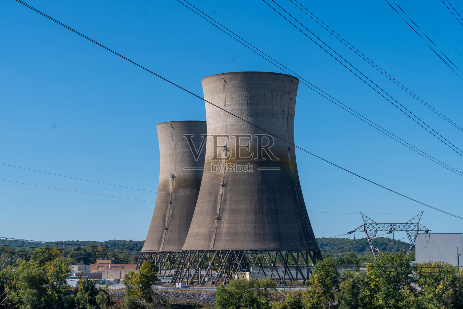 三里岛核电站照片摄影图片