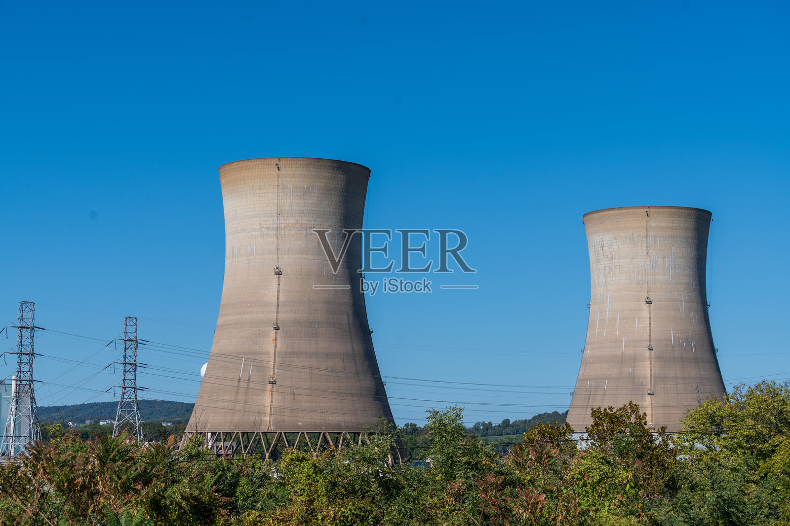 三里岛核电站照片摄影图片