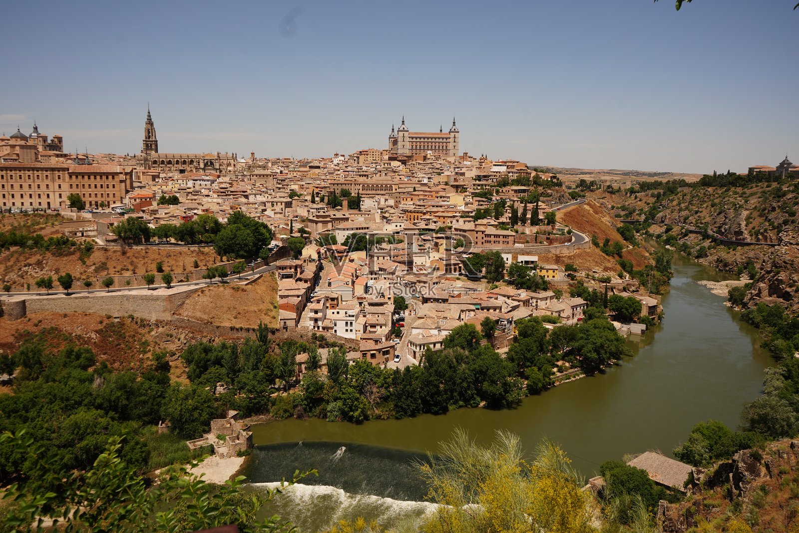 从瞭望台看西班牙托莱多照片摄影图片
