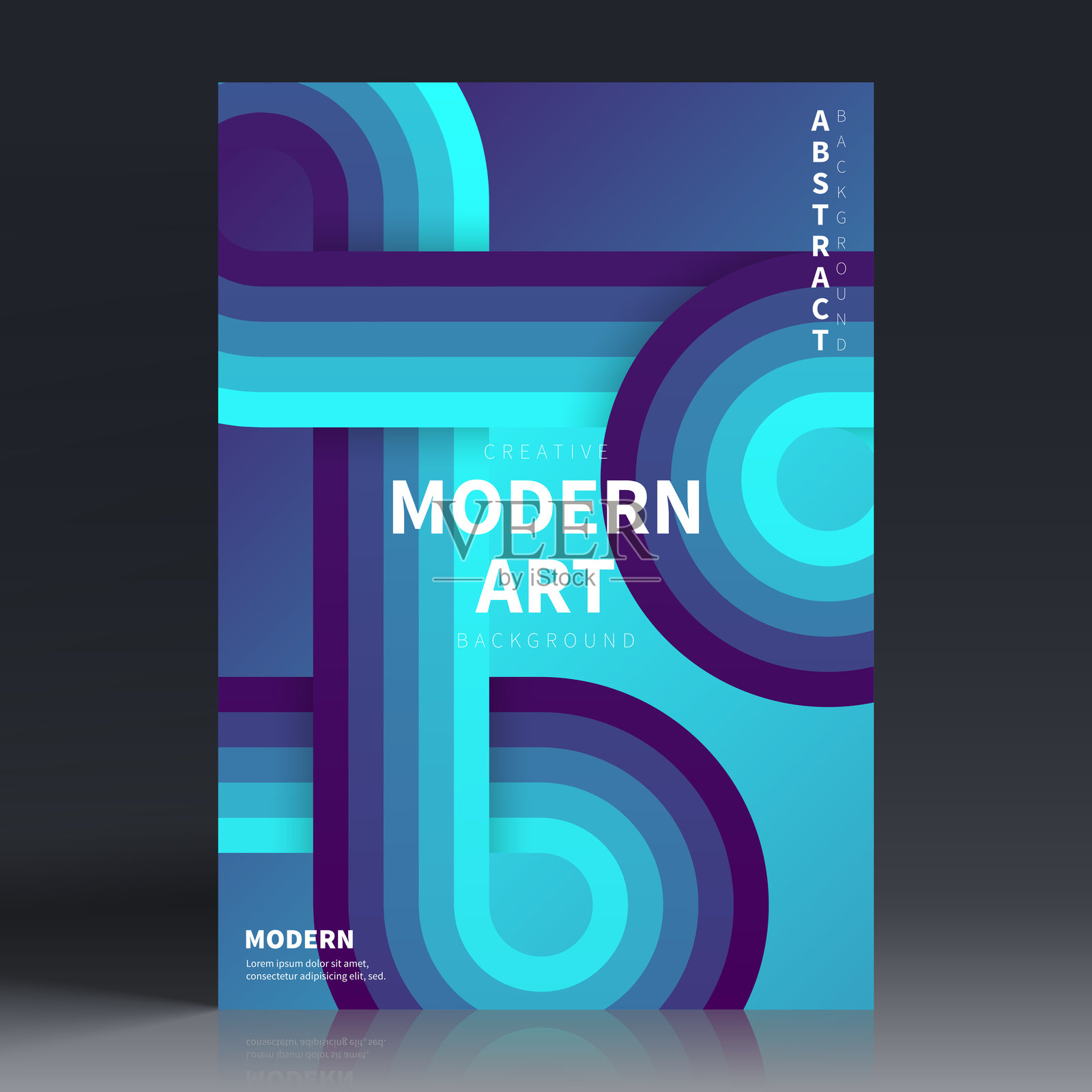 宣传册模板布局，蓝色封面设计，商业年度报告，传单，杂志插画图片素材