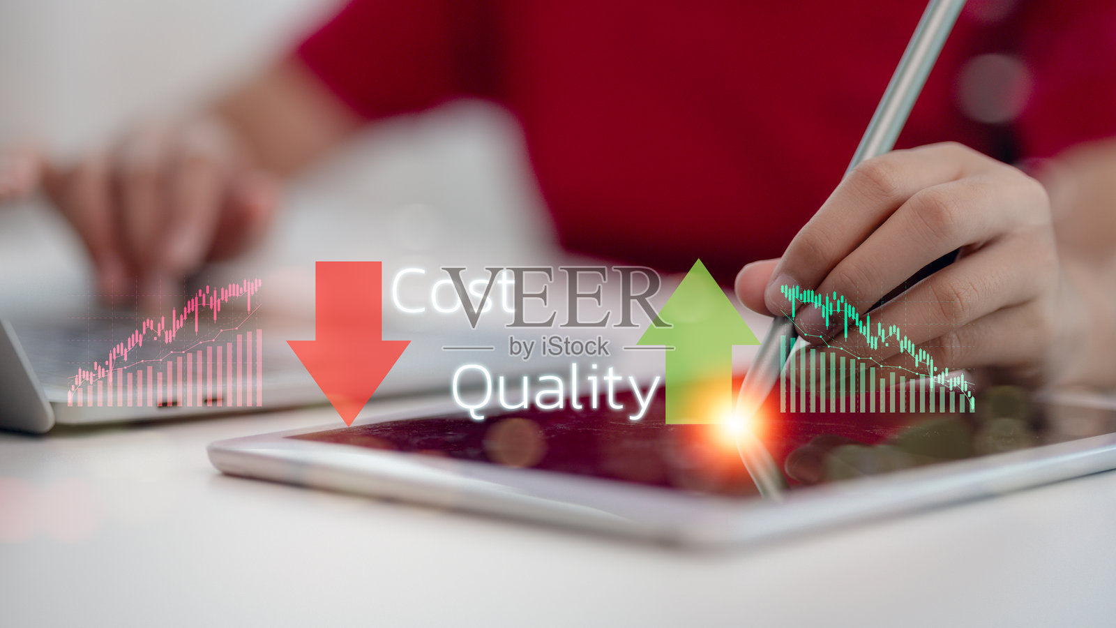 成本与质量控制概念（商业策略和项目管理）照片摄影图片