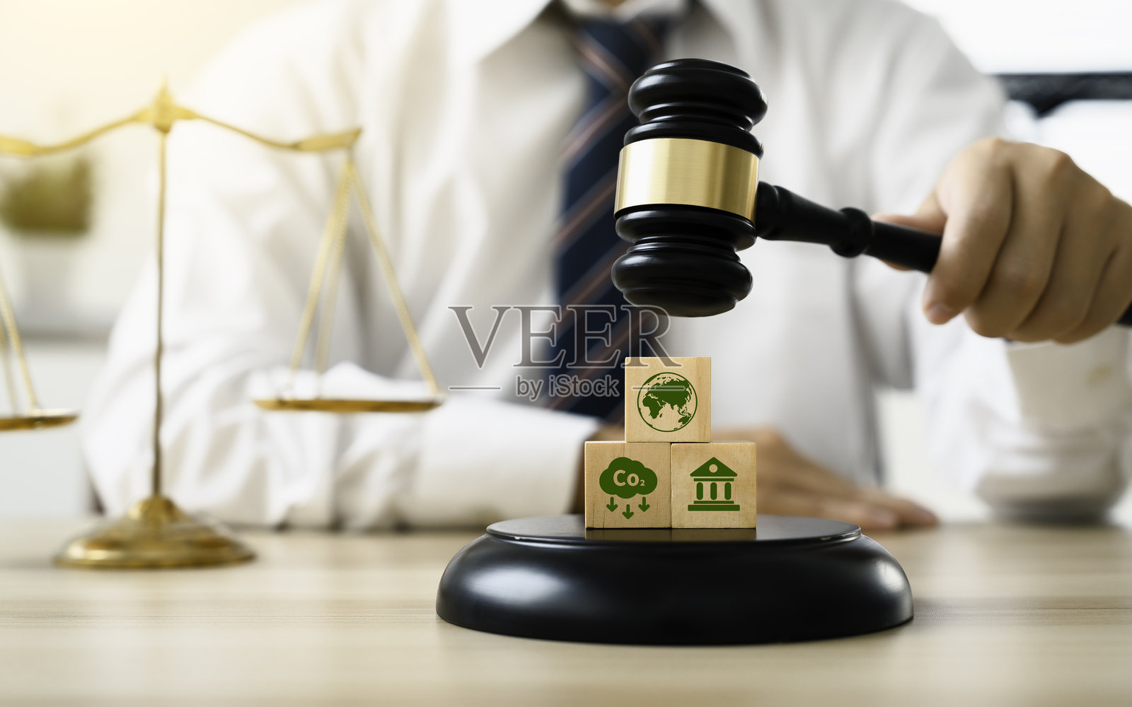 国际环境法：气候监管概念，可持续环境保护的法律原则照片摄影图片