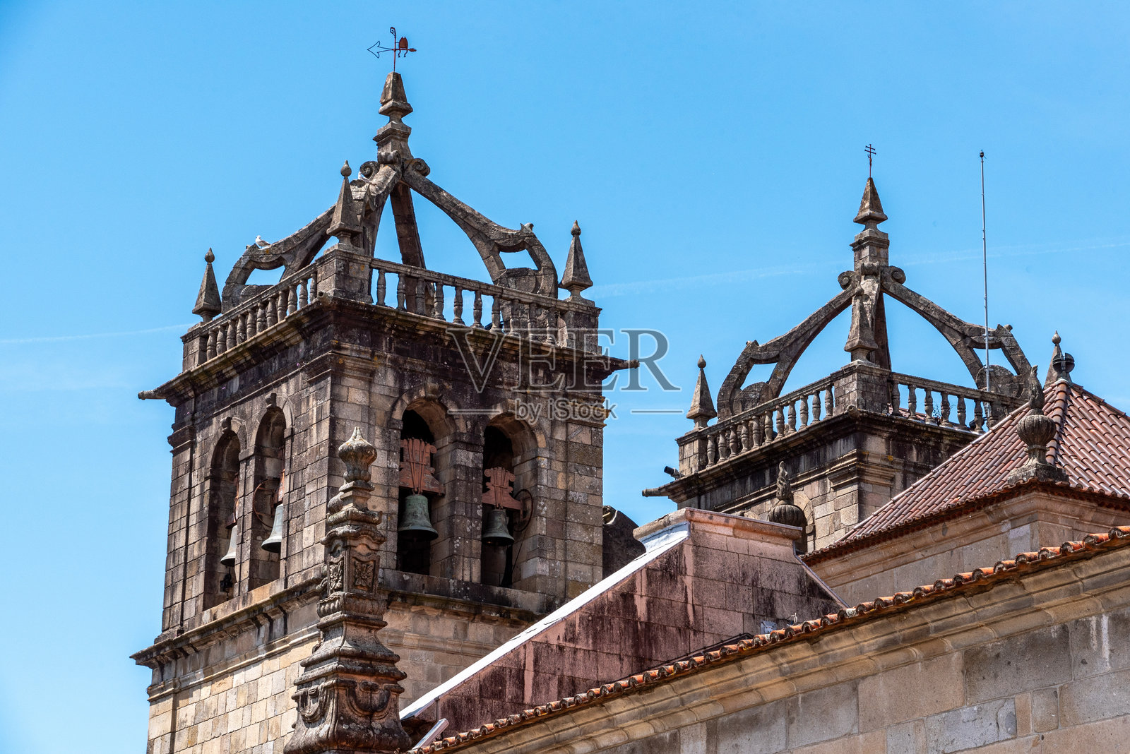 布拉加哥特式大教堂的建筑细节照片摄影图片