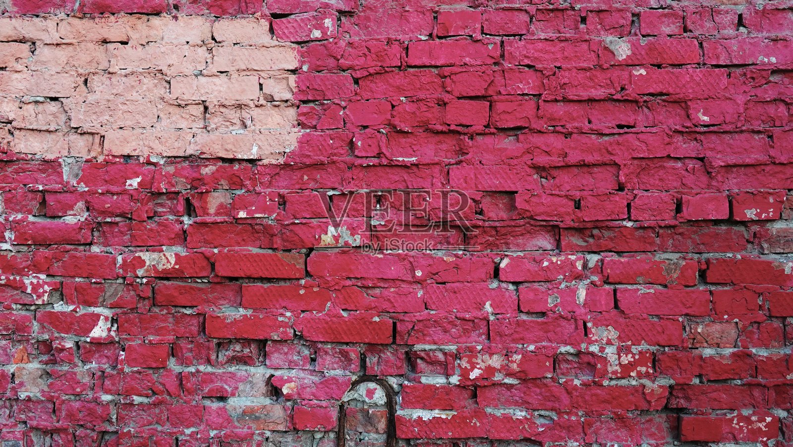 红色和粉色砖墙纹理特写照片摄影图片