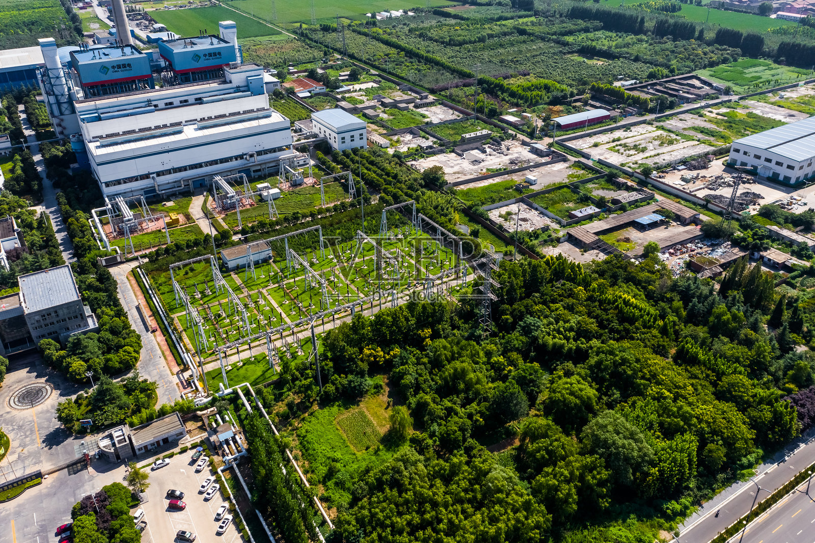 中国的火力发电厂，亚洲。照片摄影图片