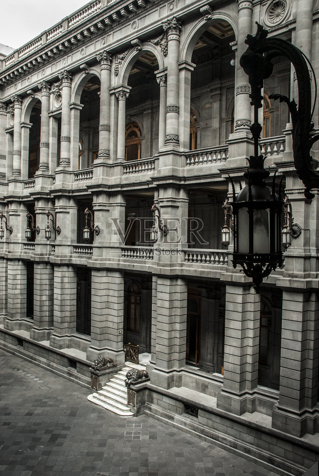 墨西哥城国家艺术博物馆内部庭院照片摄影图片