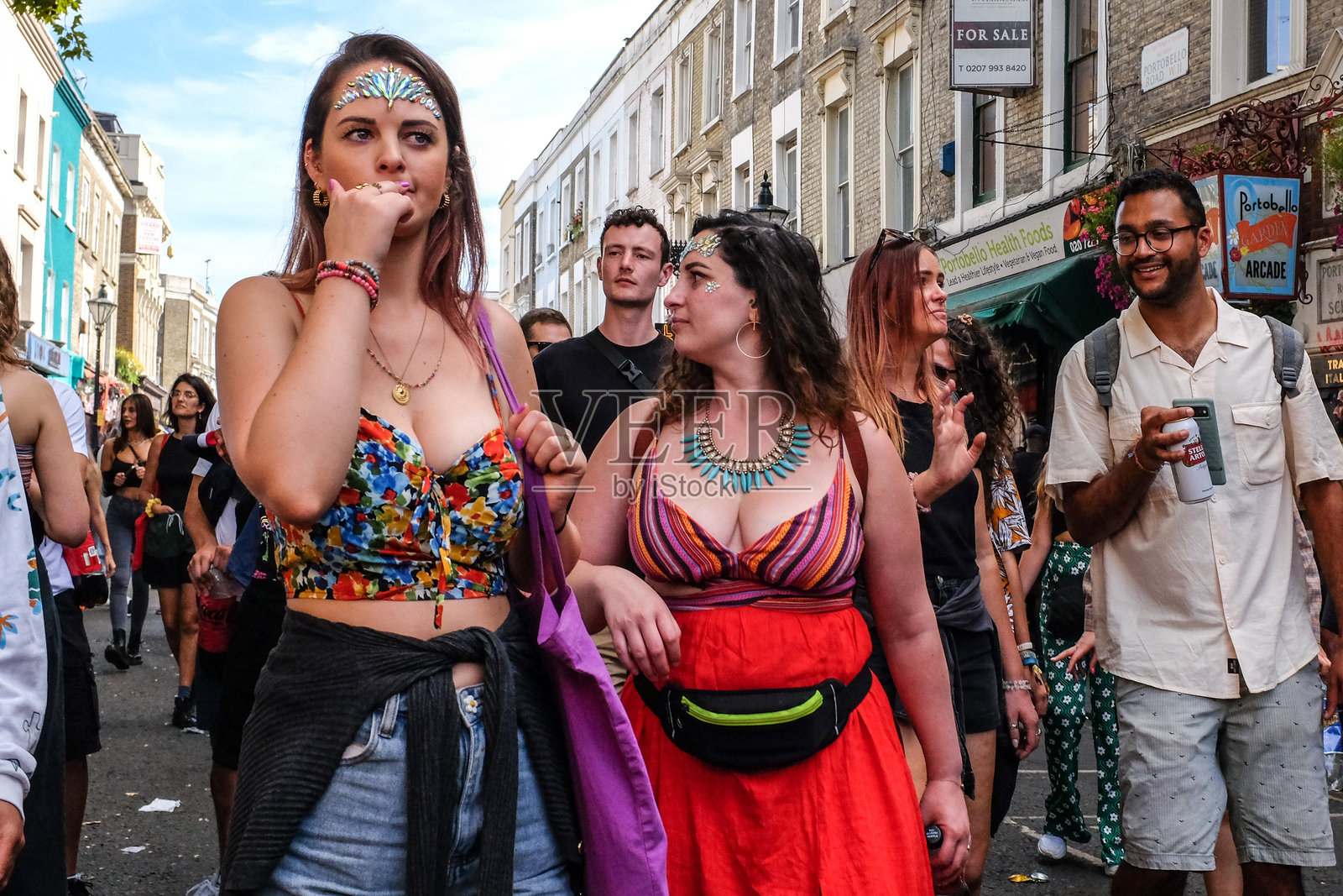 诺丁山狂欢节：2022年伦敦街头派对照片摄影图片