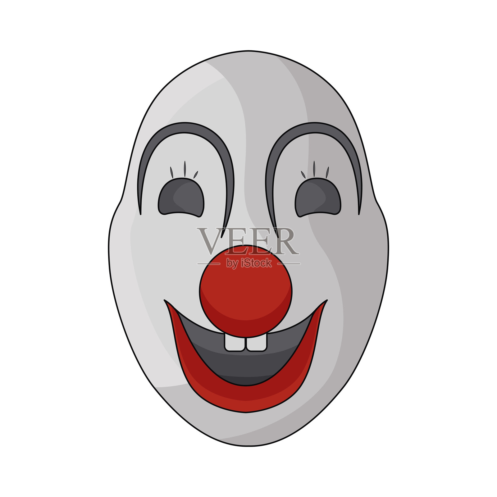 小丑面具插画图片素材