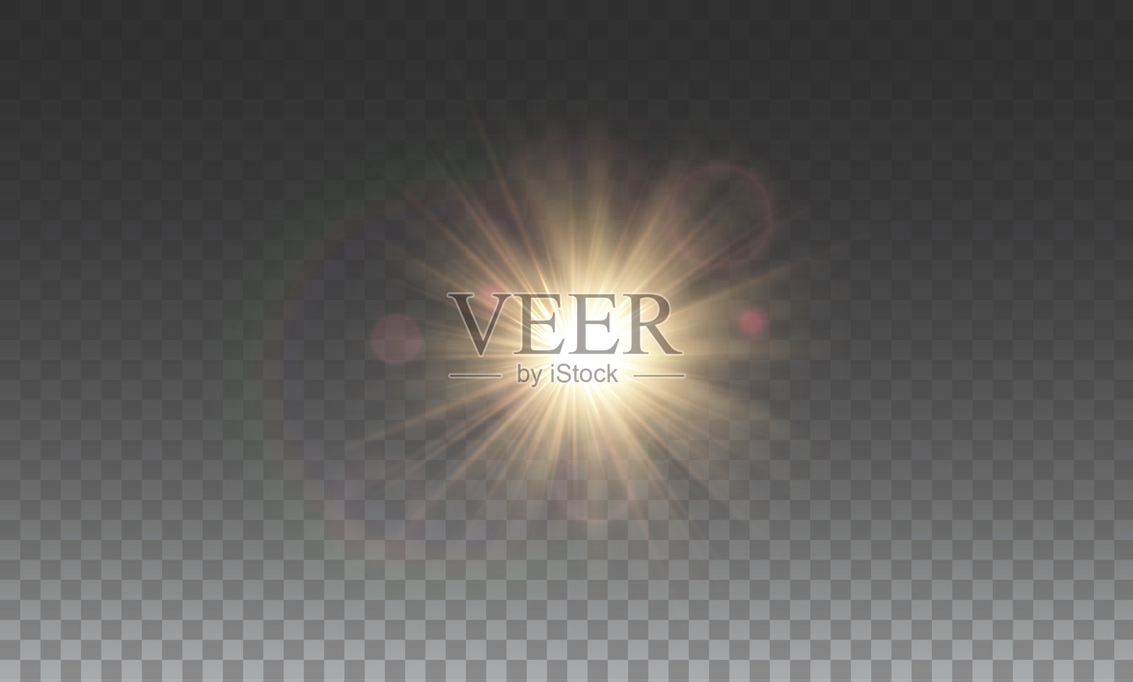 光星金。光太阳金。光闪金。矢量插图。夏季海滩。插画图片素材