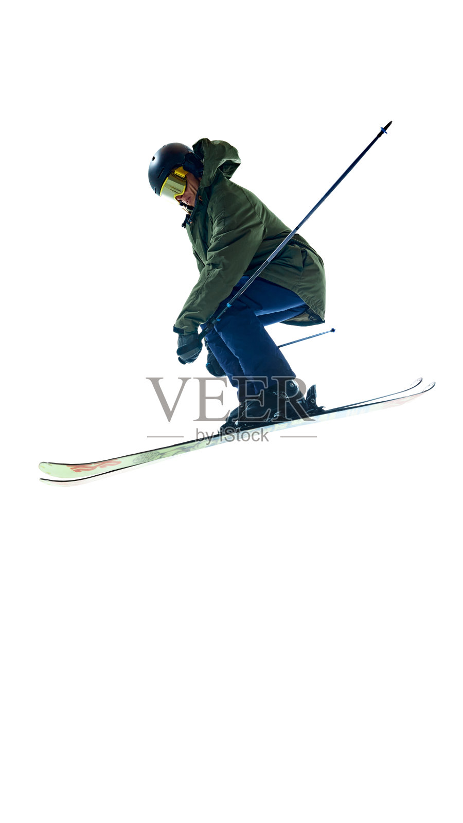 空中跳跃的滑雪者照片摄影图片