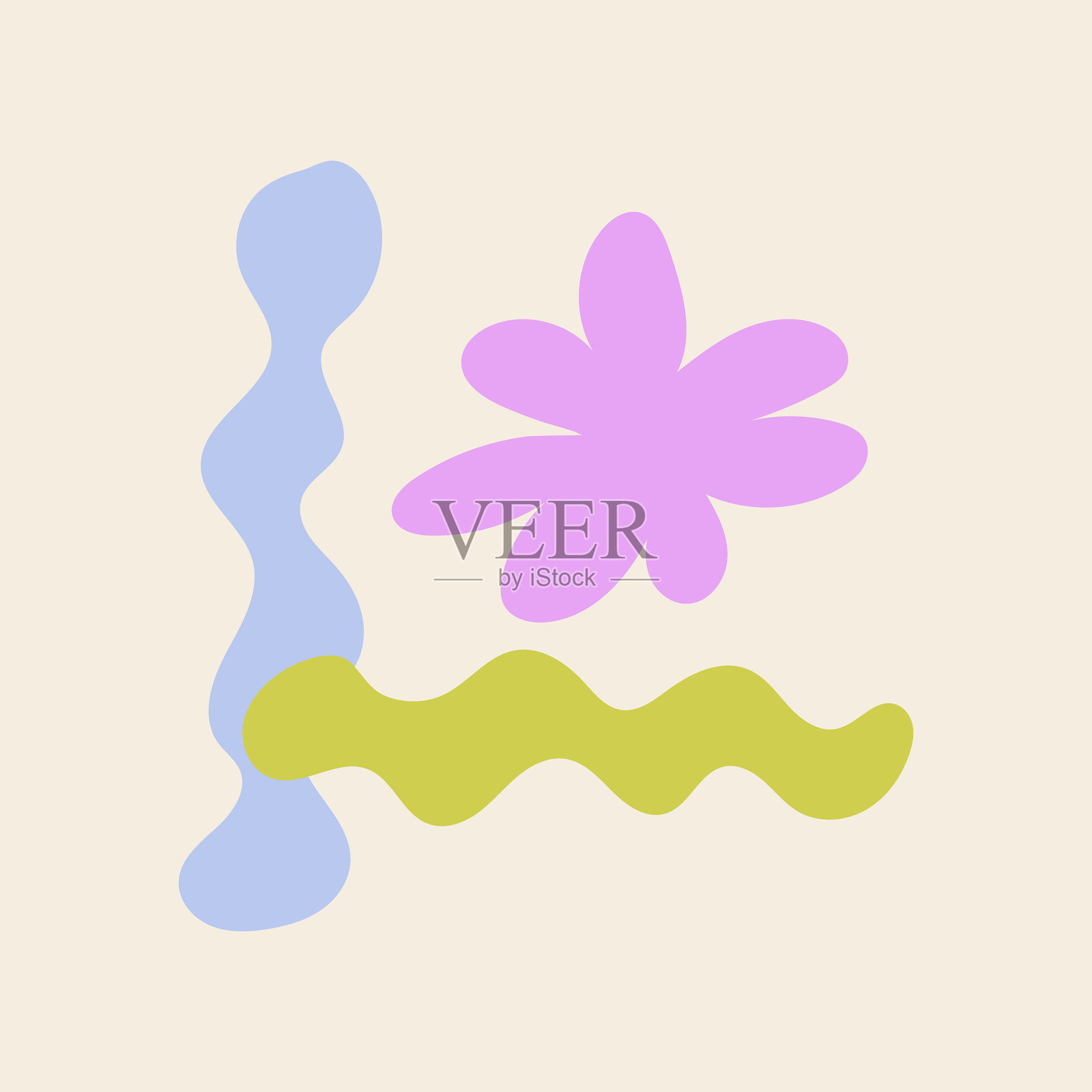 抽象有机形状矢量插图插画图片素材