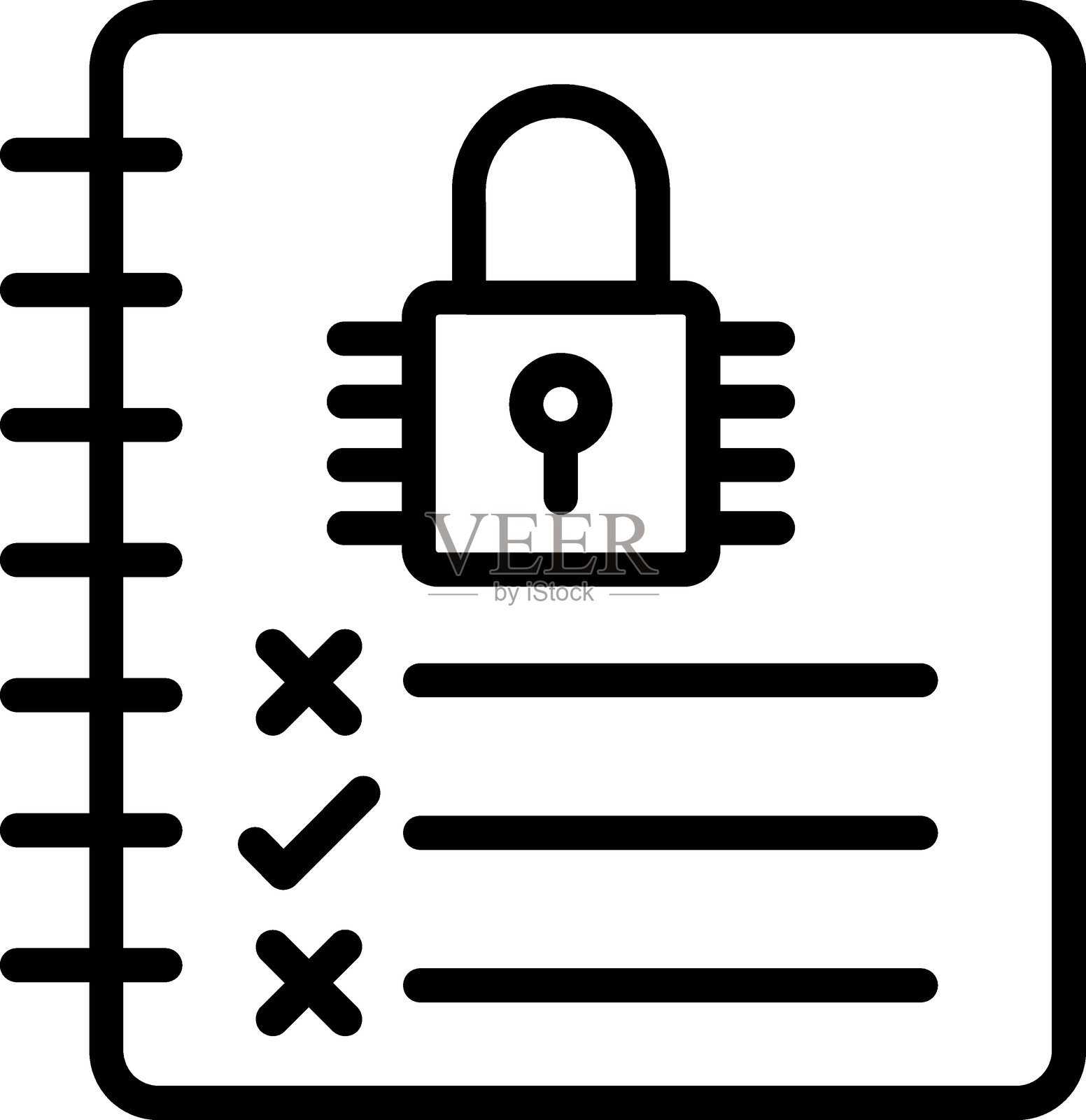 网络安全法规图标风格插画图片素材