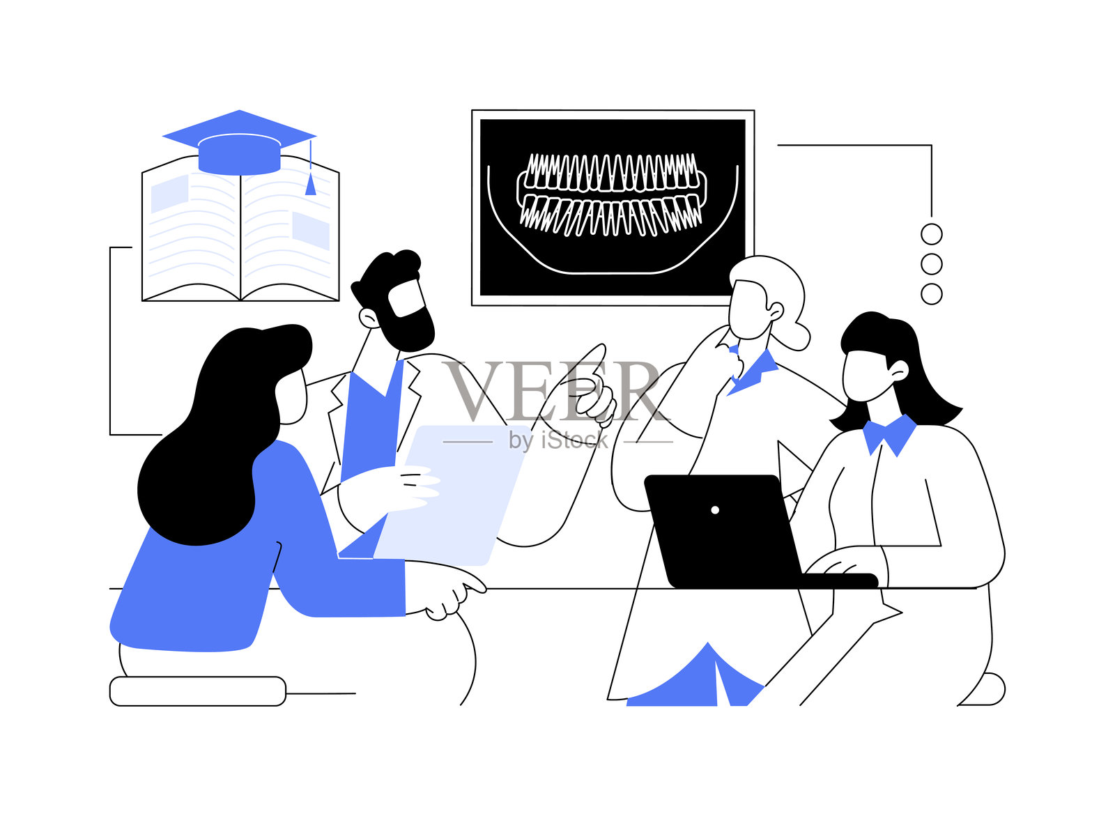 医学影像孤立的卡通矢量插图。插画图片素材