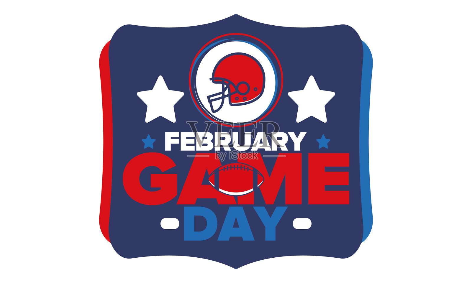 比赛日。美国橄榄球季后赛。美国超级派对。常规赛最后一场比赛。职业球队冠军。美式橄榄球。体育海报。矢量插图。插画图片素材