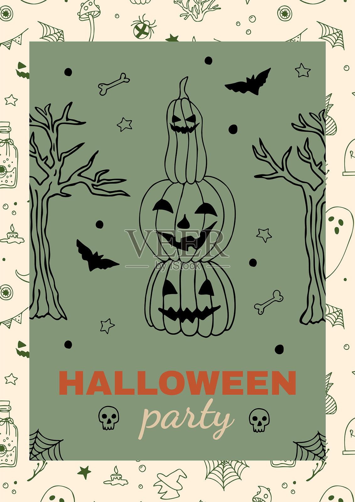 万圣节海报插画图片素材