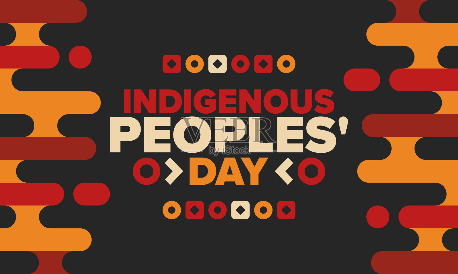 土著人民日。美洲原住民日。美洲印第安文化。遗产月。在美国每年庆祝。传统图案。海报、卡片、横幅和背景。矢量插图。插画图片素材