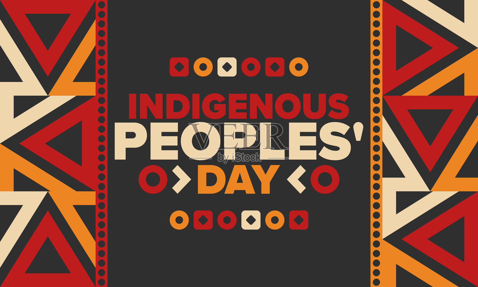 土著人民日。美洲原住民日。美洲印第安文化。遗产月。在美国每年庆祝。传统图案。海报、卡片、横幅和背景。矢量插图。插画图片素材