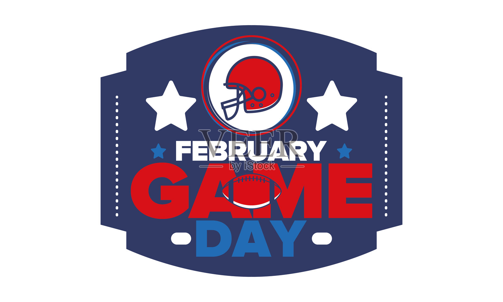 比赛日。美国橄榄球季后赛。美国超级派对。常规赛最后一场比赛。职业球队冠军。橄榄球。体育海报。矢量插图。插画图片素材