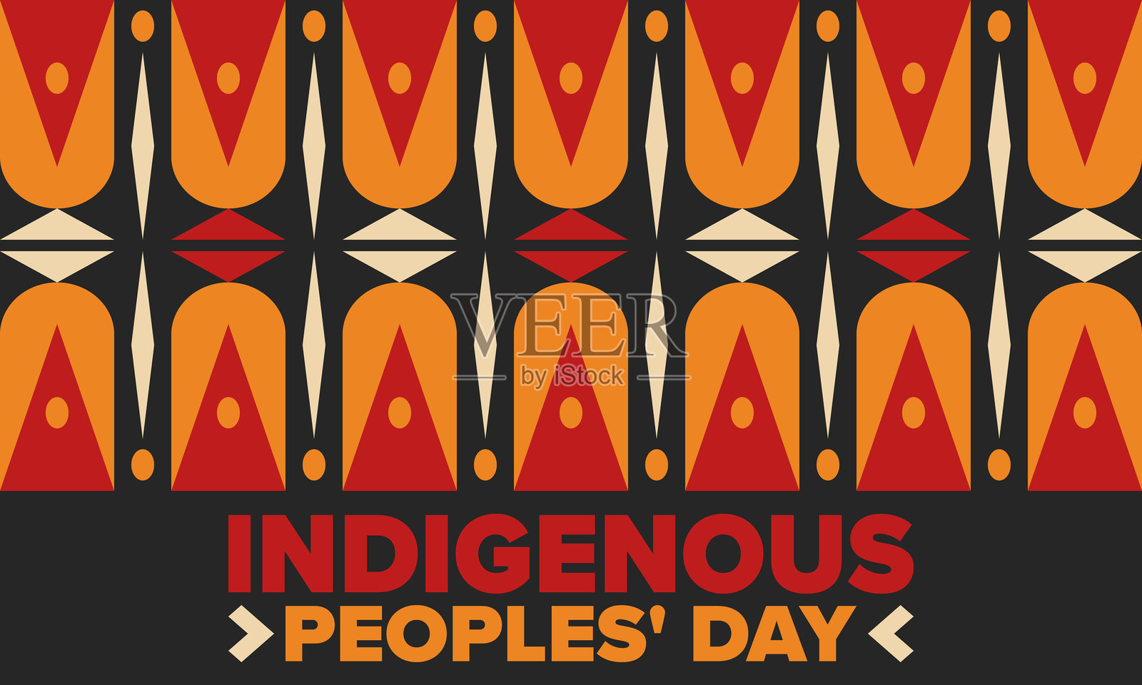 土著人民日。美洲原住民日。美洲印第安文化。遗产月。在美国每年庆祝。传统图案。海报、卡片、横幅和背景。矢量插图。插画图片素材