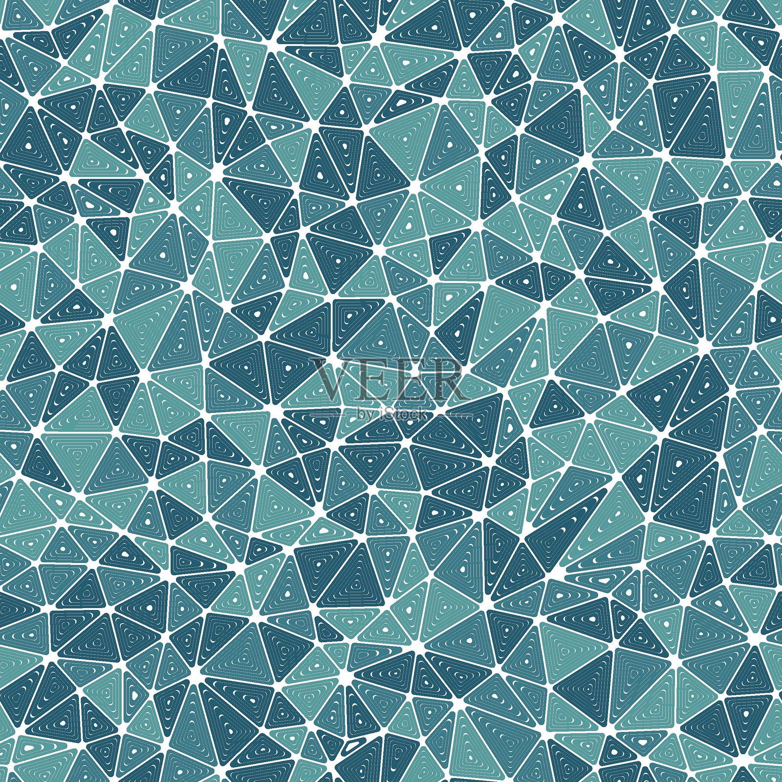 几何背景。多个重复的内三角形。紧凑的三角形尺寸。多种颜色风格。无缝图案。精彩的矢量图块。现代矢量插图。插画图片素材