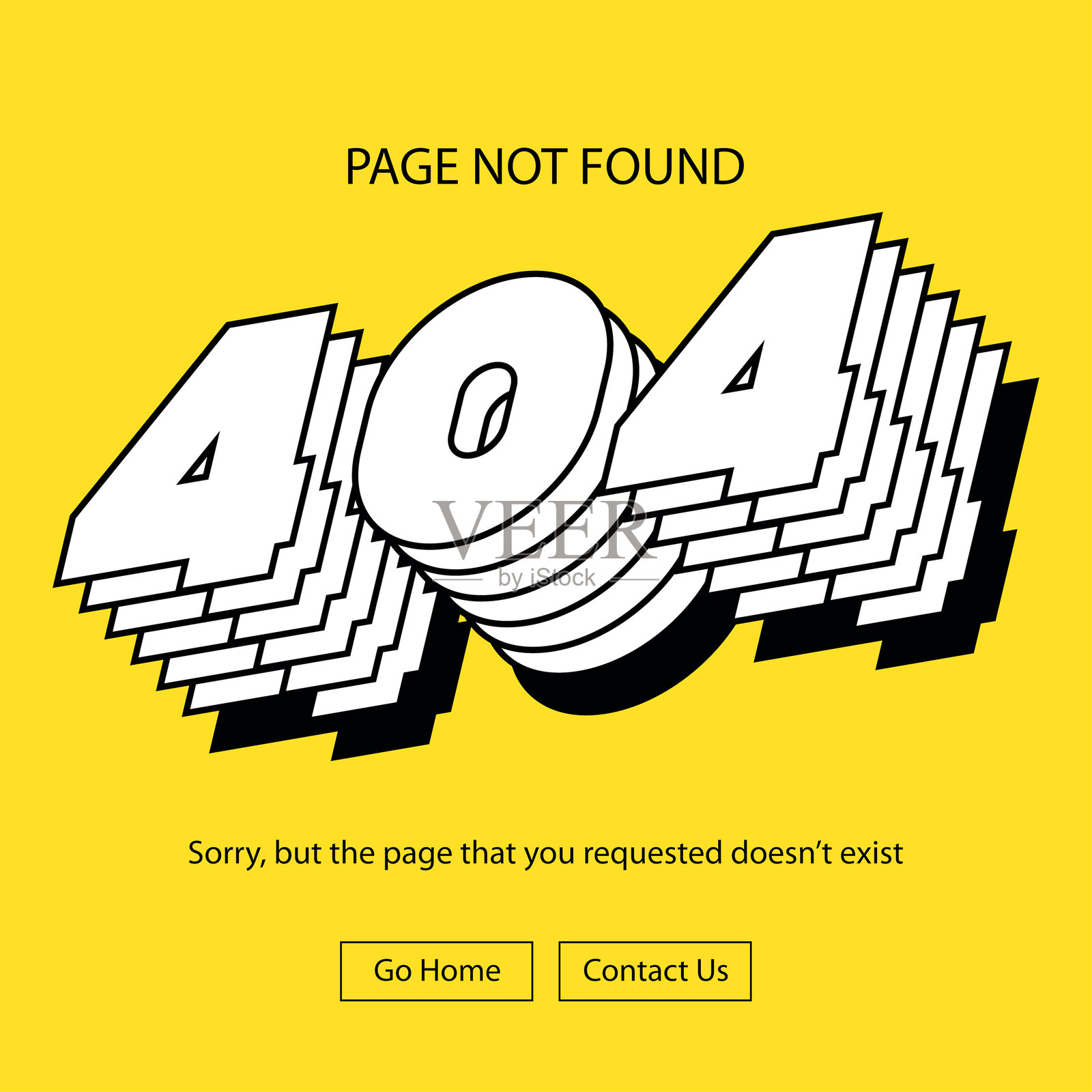 404错误页面未找到网站模板插画图片素材