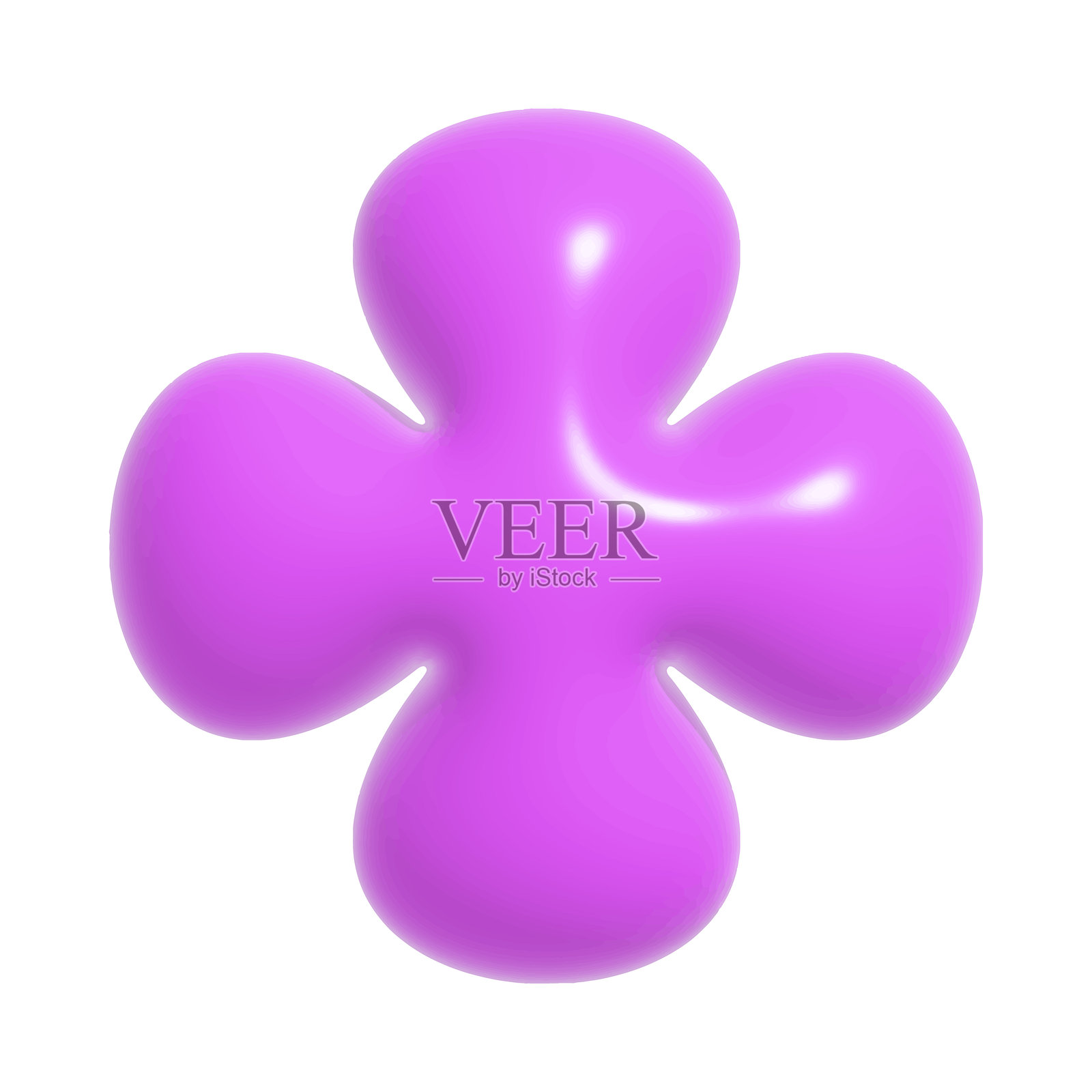 90年代风格的3D矢量塑料形状。抽象可爱的图标或符号插画图片素材