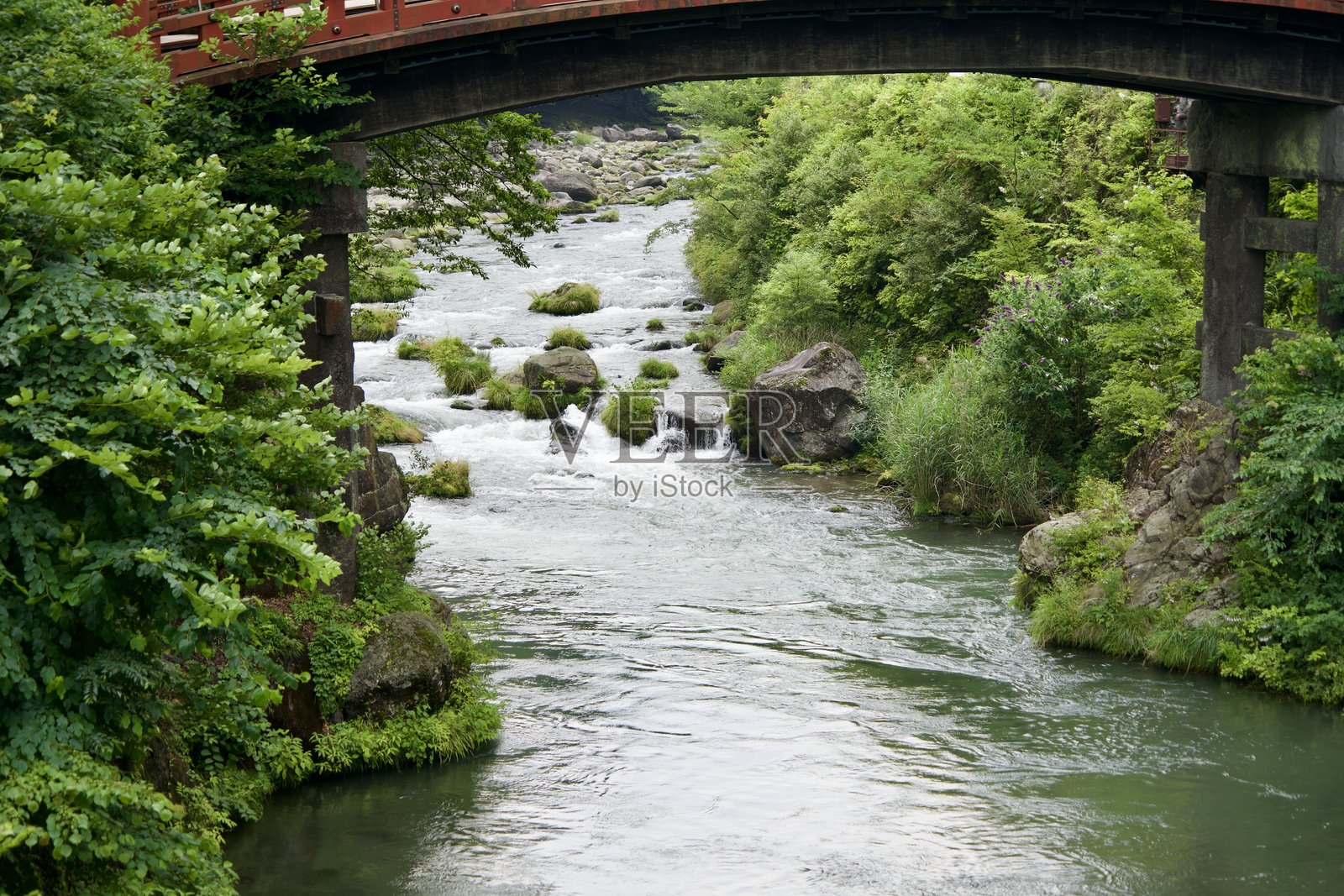 日光的神桥和大谷川照片摄影图片