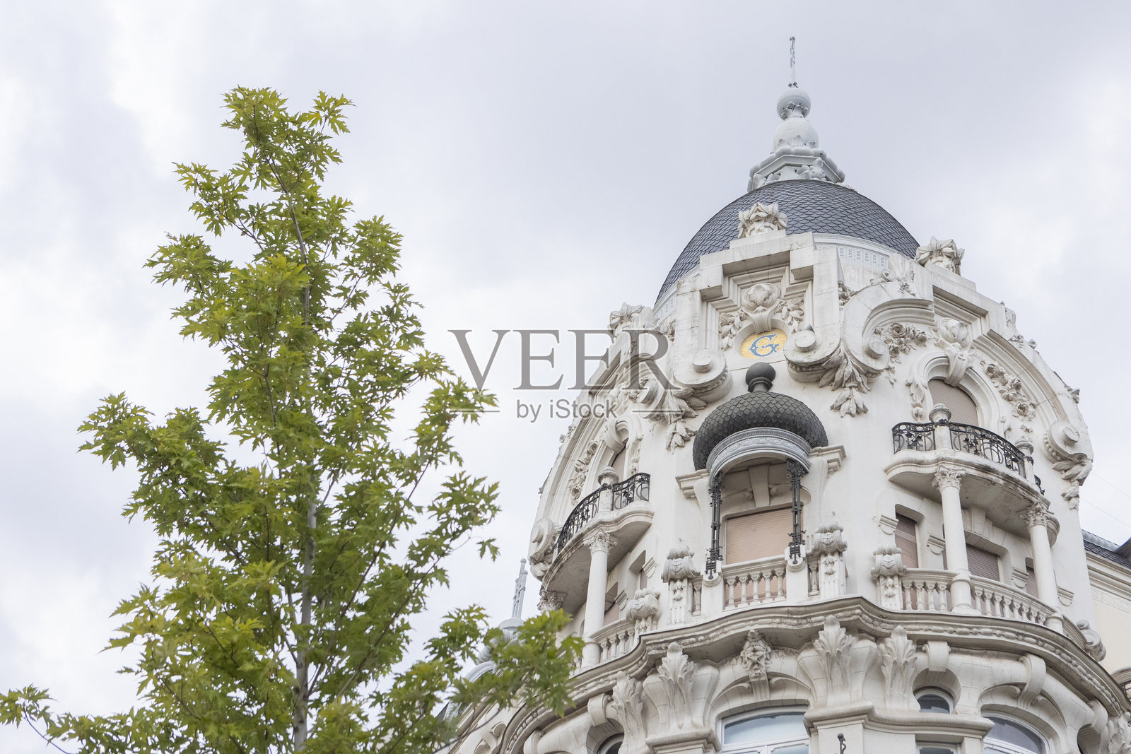 马德里西班牙广场周边历史建筑风光照片摄影图片