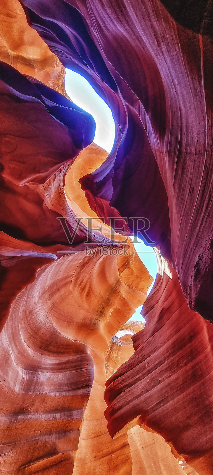 美国亚利桑那州羚羊峡谷的岩石地貌照片摄影图片