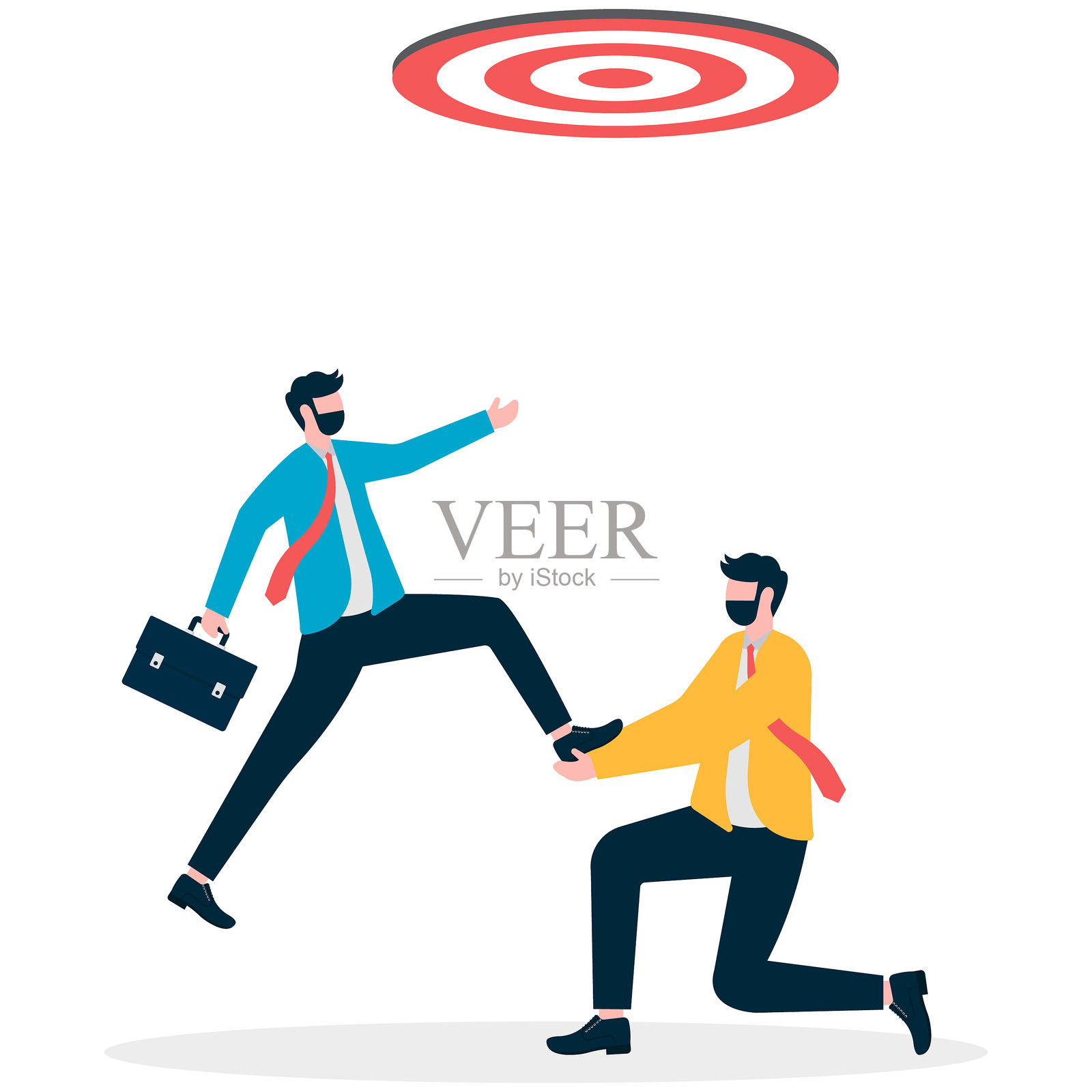 团队支持，团队与友谊，合作伙伴，商业或专业帮助与支持。插画图片素材