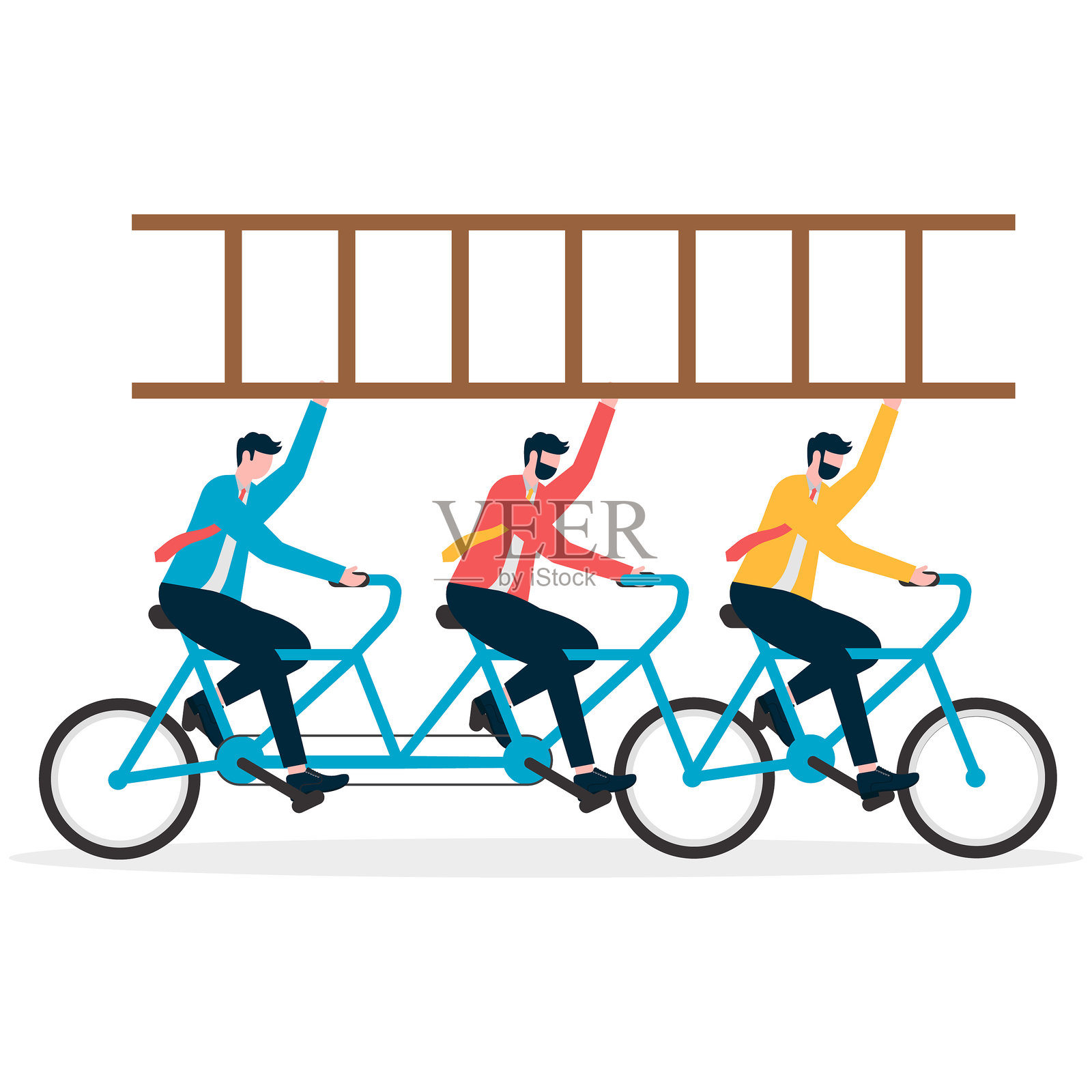 解决问题的方案或工具、成功阶梯、职业发展载体插画图片素材