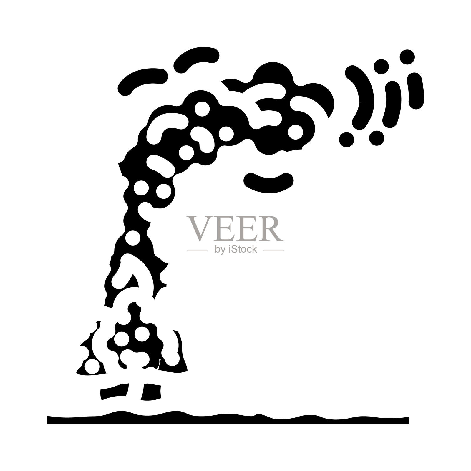 野火灾害烟雾云朵矢量图插画图片素材