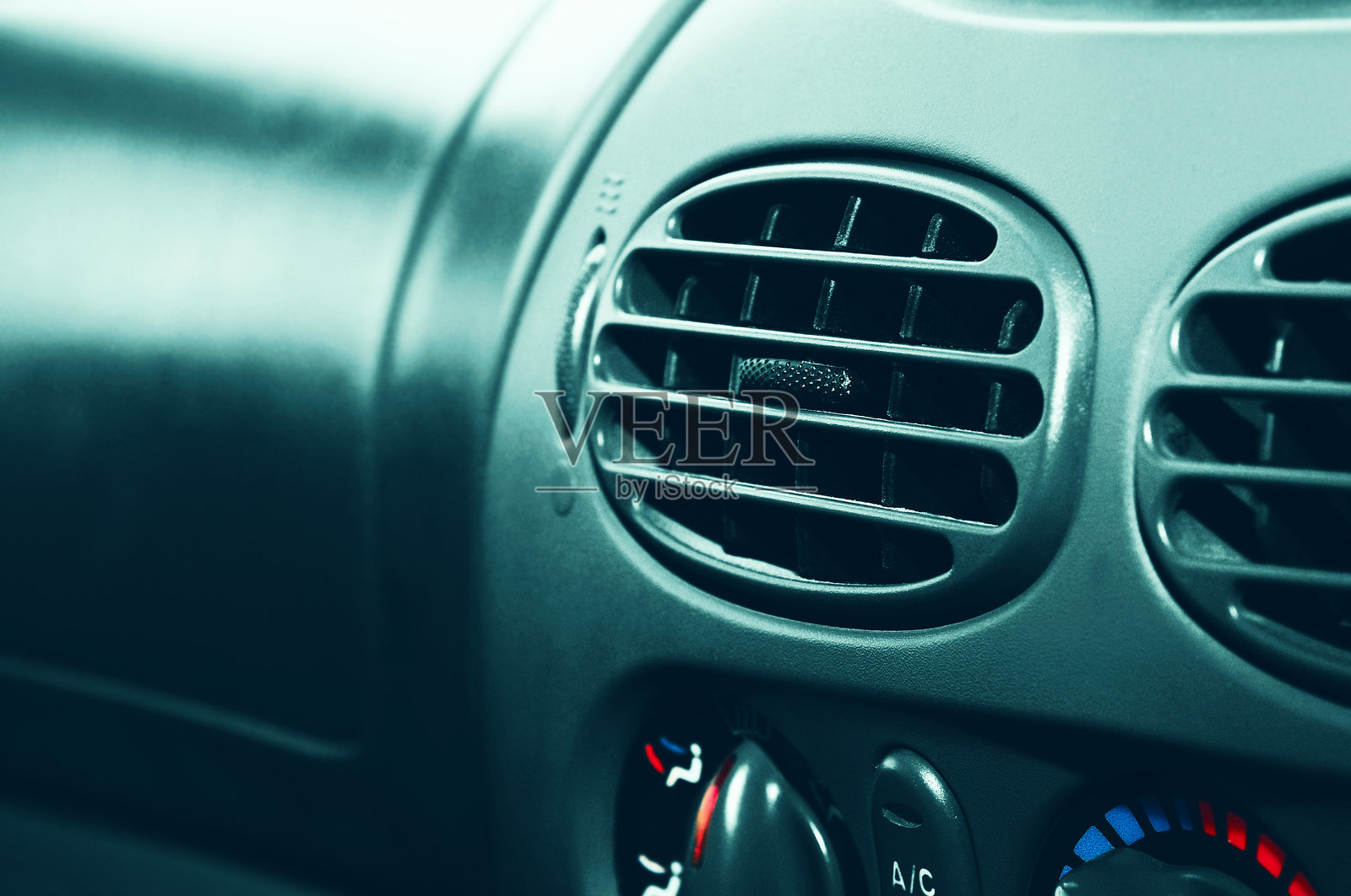 汽车内空调的特写镜头照片摄影图片
