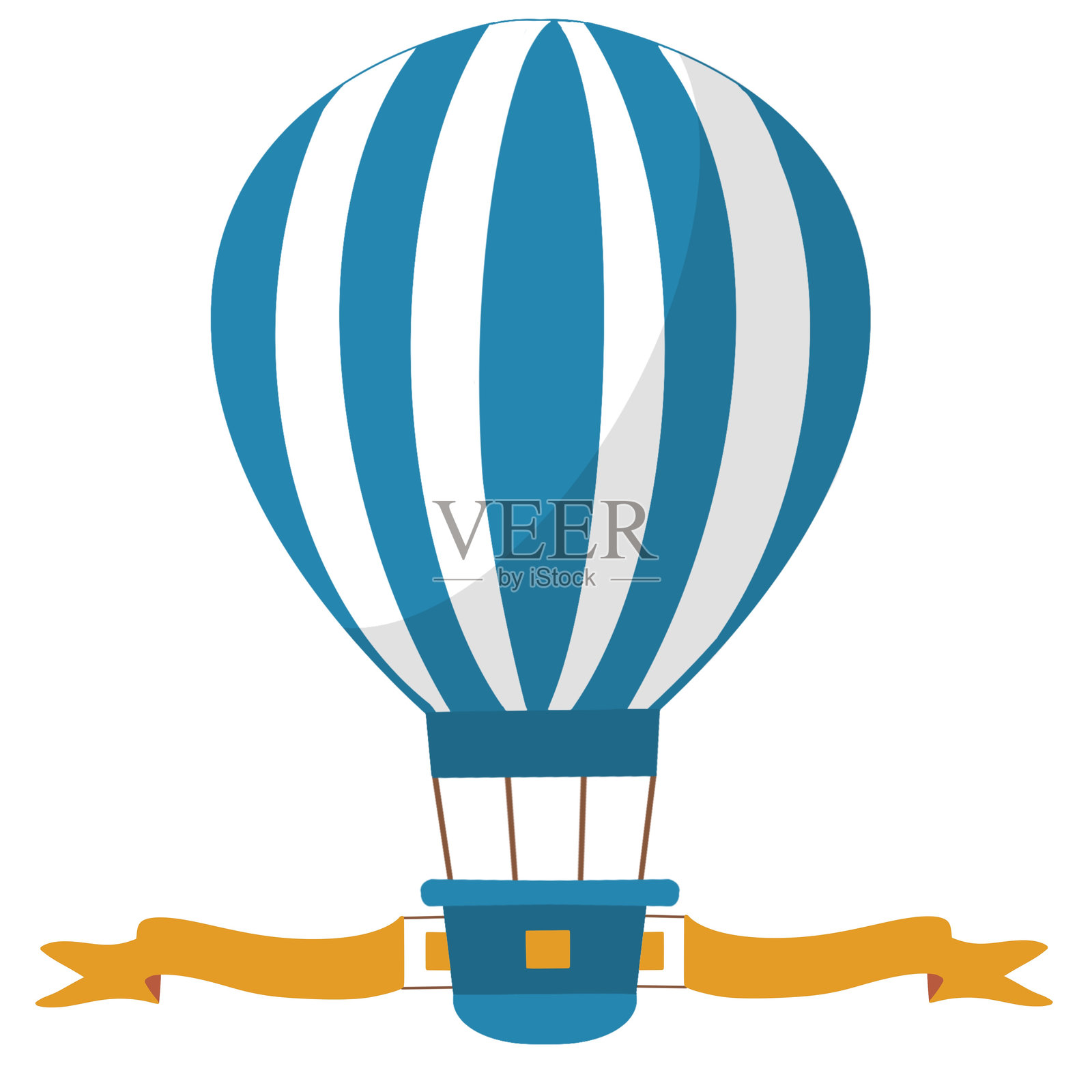 卡通风格的气球，适合儿童的有趣插图，矢量平面热气球插画图片素材