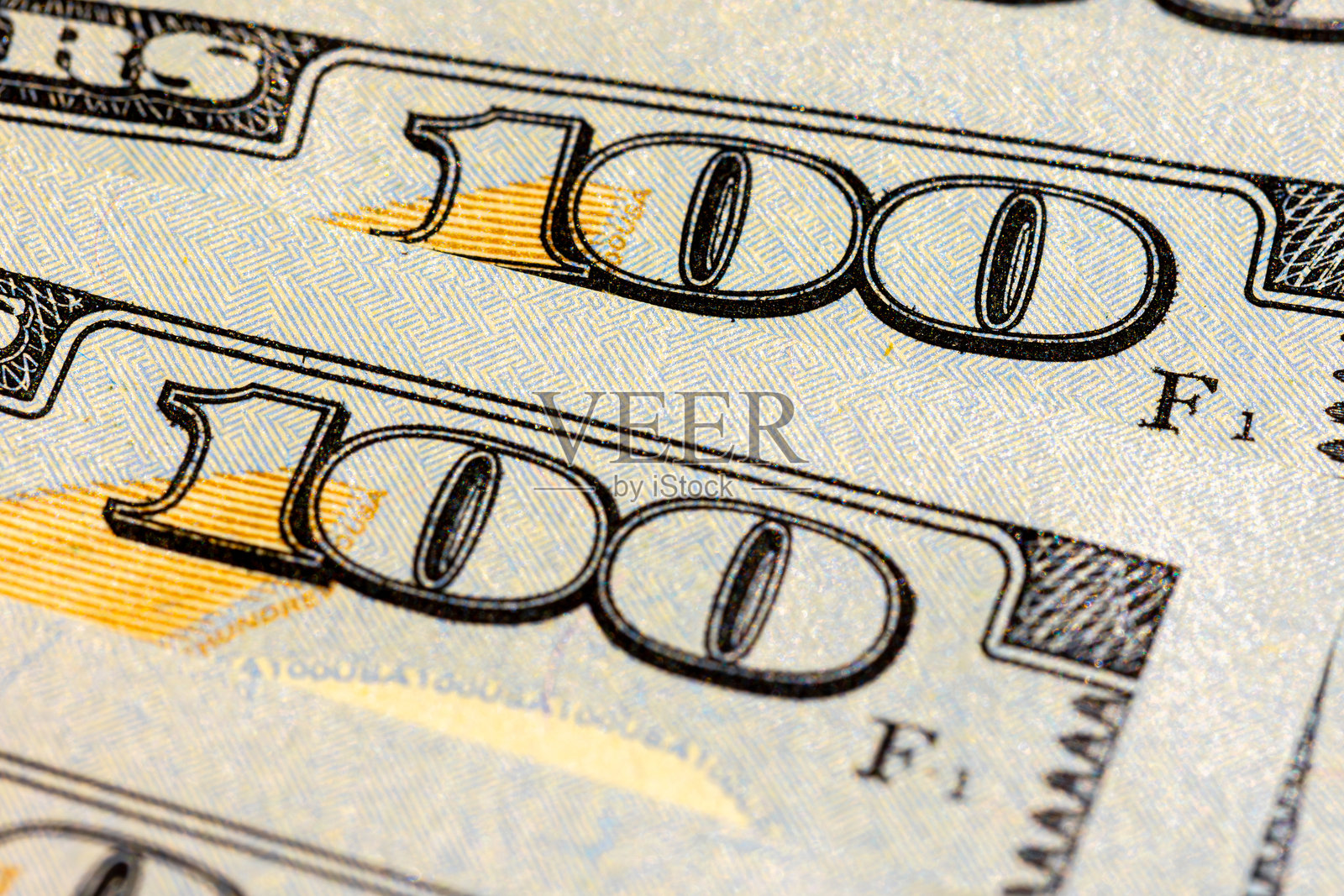 100美元钞票特写。金融概念。货币背景特写。照片摄影图片