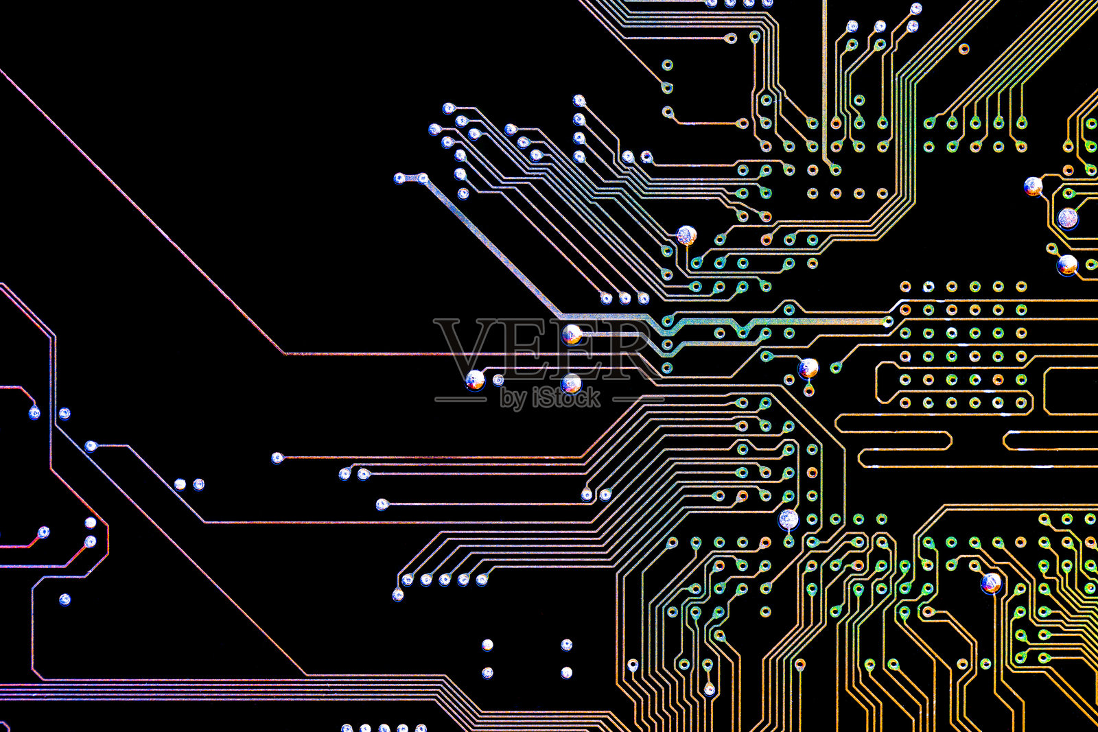 印刷电路板背景。现代技术的概念。照片摄影图片